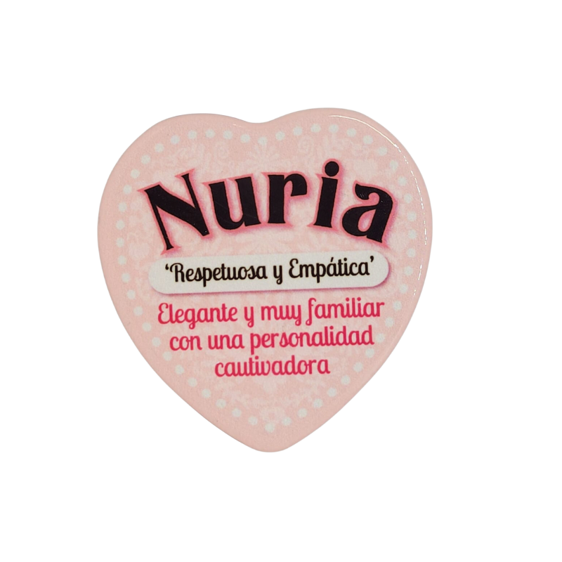 Imán Nombre Nuria Cerámica