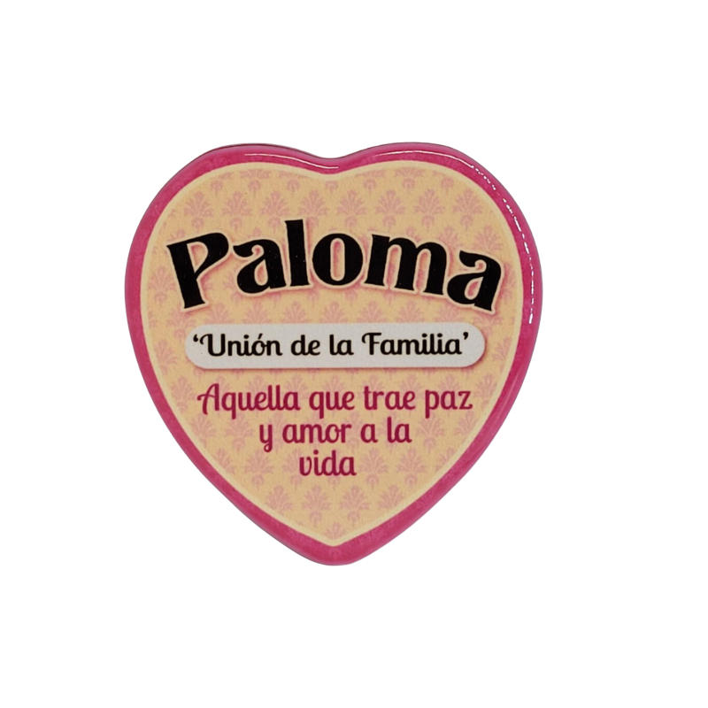 Imán Nombre Paloma Cerámica
