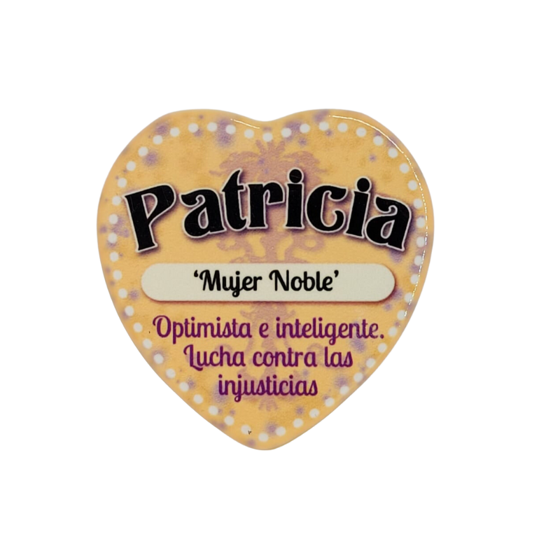 Imán Nombre Patricia Cerámica