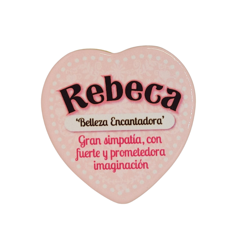 Imán Nombre Rebeca Cerámica