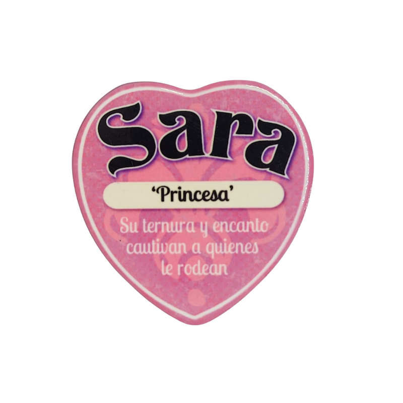 Imán Nombre Sara Cerámica