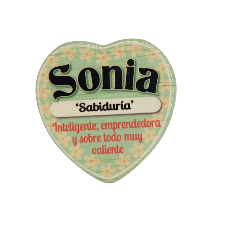 Imán Nombre Sonia Cerámica