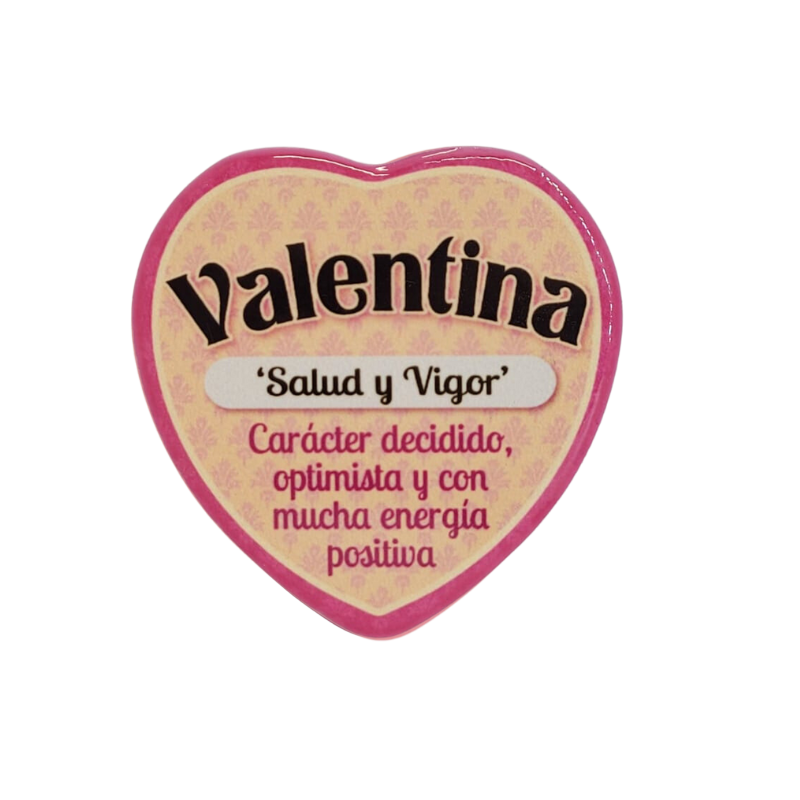 Imán Nombre Valentina Cerámica