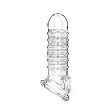Funda Texturada Pene Viril XL V15 Transparente
