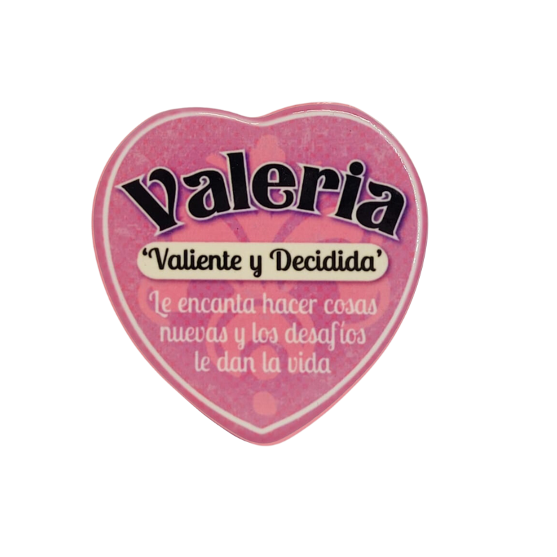 Imán Nombre Valeria Cerámica