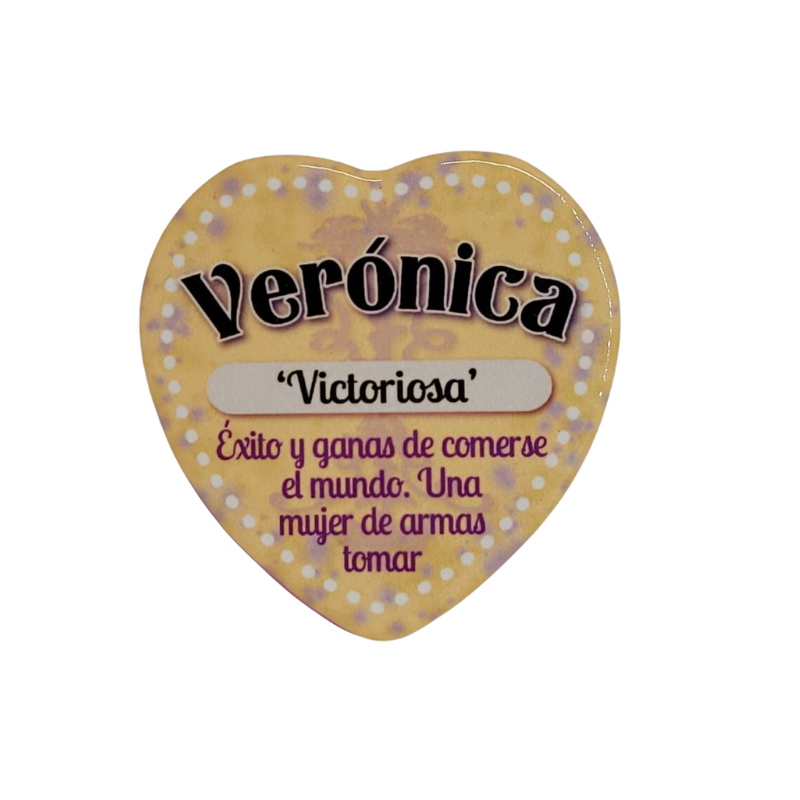 Imán Nombre Verónica Cerámica