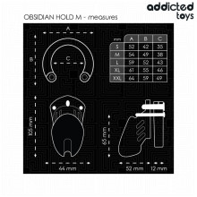 Jaula Castidad Locked Obsidian Hold M Addicted