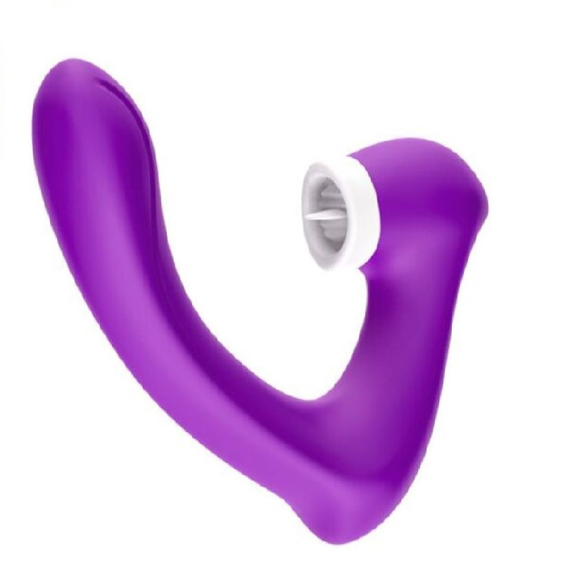 Estimulador Vibrador Doble Con Movimiento Licking