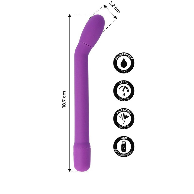 Vibrador Masajeador Punto G Essentials Caress Lila