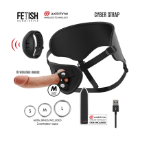 Arnés Femenino Macizo Con Vibración Silicona Dildo y Bala Control Remoto Watchme M