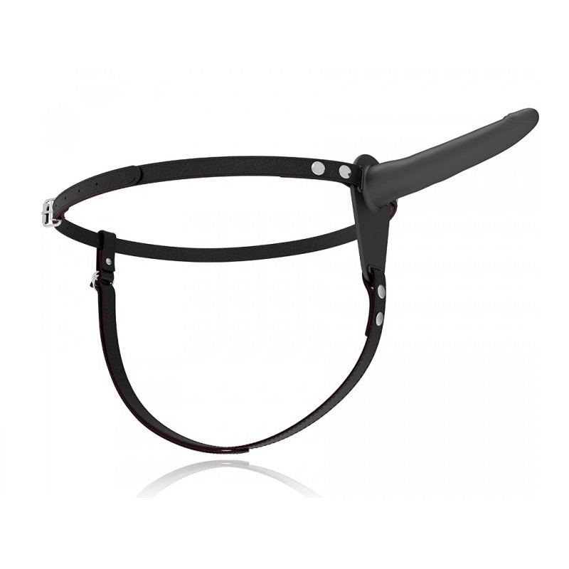 Arnés Femenino Macizo Con Vibración Silicona Recargable Fetish Submissive Negro