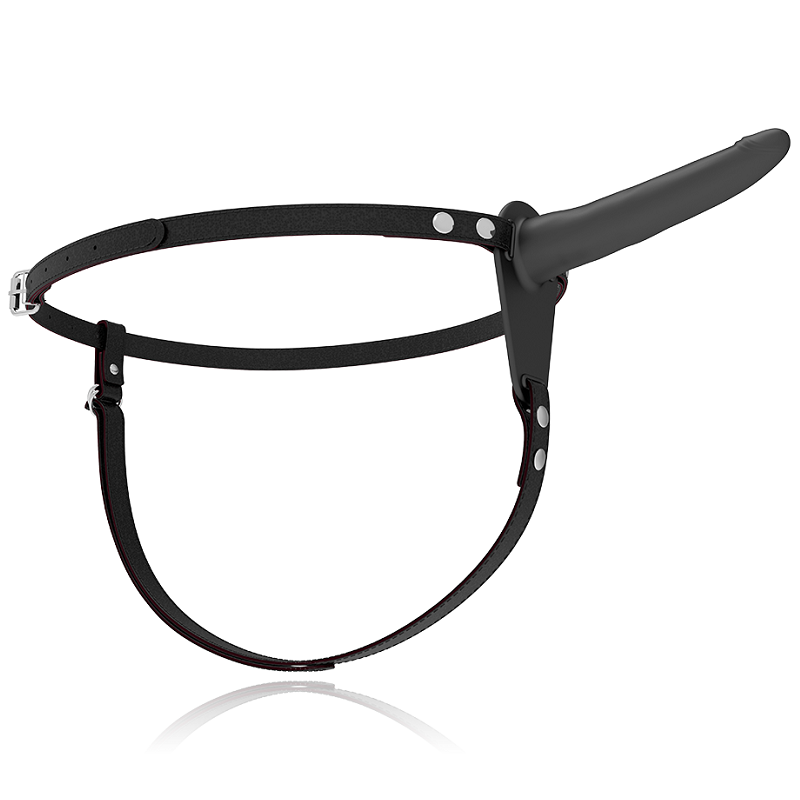 Arnés Femenino Macizo Con Vibración Silicona Recargable Fetish Submissive Negro