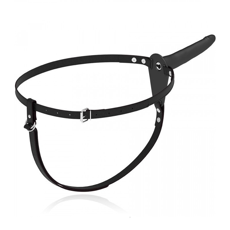 Arnés Femenino Macizo Con Vibración Silicona Recargable Fetish Submissive Negro