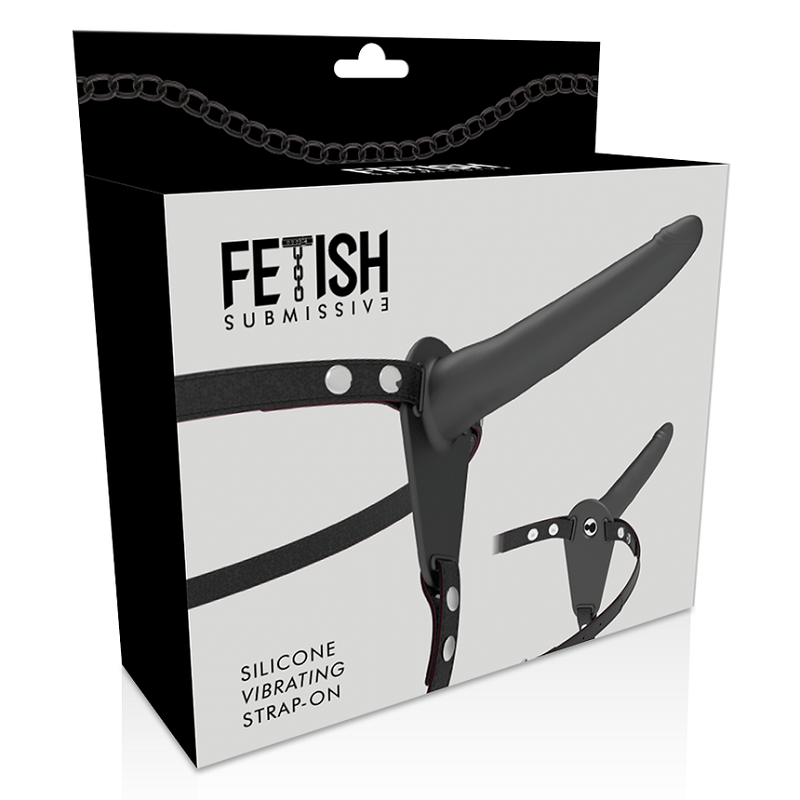 Arnés Femenino Macizo Con Vibración Silicona Recargable Fetish Submissive Negro