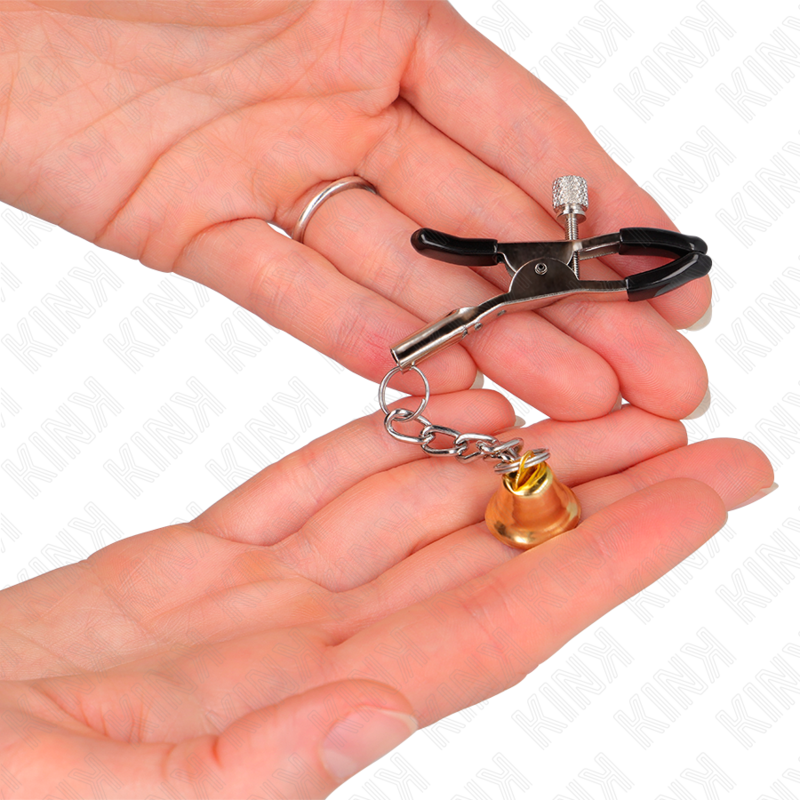 Pinzas Pezones Ajustables Campanilla Dorada