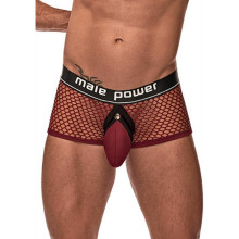 Bóxer Male Power Rejilla Cook Ring Burdeos y Negro
