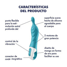 Estimulador Recargable Vibrador Satisfyer A-Mazing 2 Turquesa