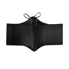 Cinturón Corset Elástico Cordón Fino Negro