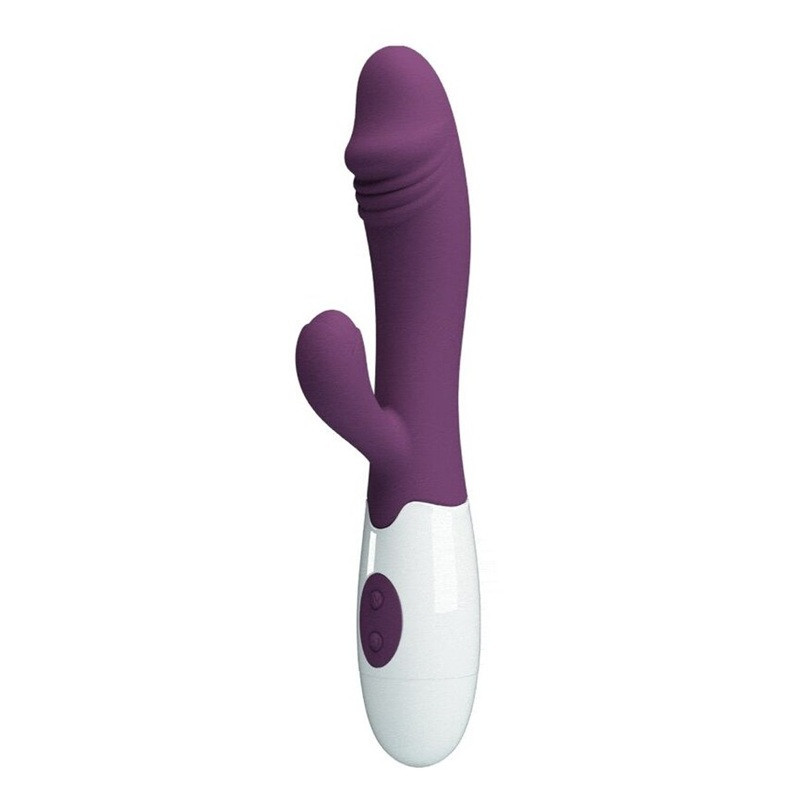 Vibrador Doble Estimulación De Pilas Snappy Morado
