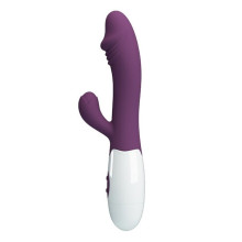 Vibrador Doble Estimulación De Pilas Snappy Morado