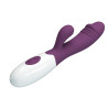 Vibrador Doble Estimulación De Pilas Snappy Morado