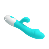 Vibrador Doble Estimulación De Pilas Snappy Verde Agua