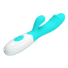 Vibrador Doble Estimulación De Pilas Snappy Verde Agua