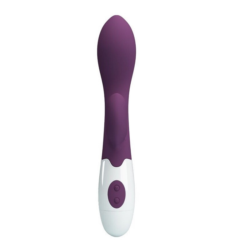 Vibrador Doble Estimulación de Pilas Brighty Morado
