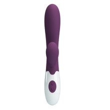Vibrador Doble Estimulación de Pilas Alvis Morado