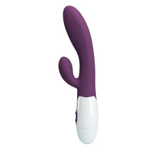 Vibrador Doble Estimulación de Pilas Alvis Morado