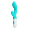 Vibrador Doble Estimulación de Pilas Brighty Verde Agua