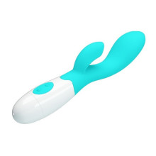 Vibrador Doble Estimulación de Pilas Brighty Verde Agua