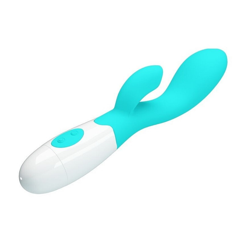 Vibrador Doble Estimulación de Pilas Brighty Verde Agua