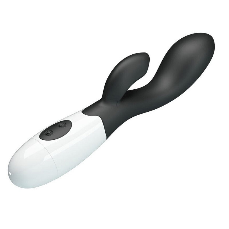 Vibrador Doble Estimulación de Pilas Brighty Negro