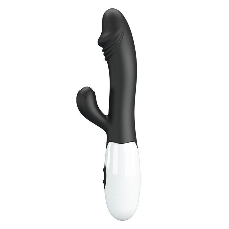 Vibrador Doble Estimulación De Pilas Snappy Negro