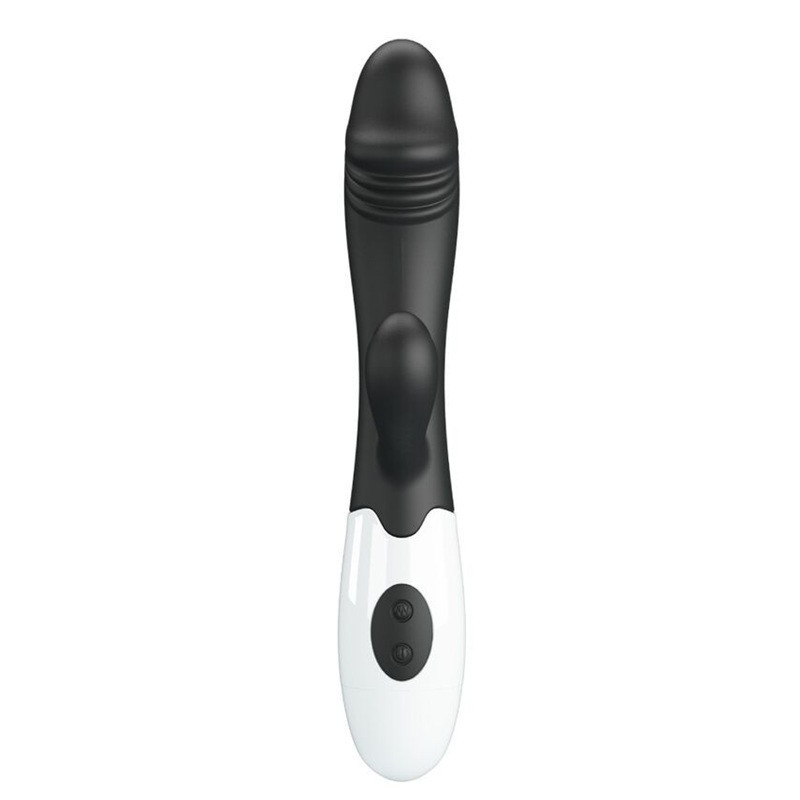 Vibrador Doble Estimulación De Pilas Snappy Negro
