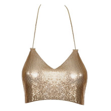 Top Metal Dorado Cotelli