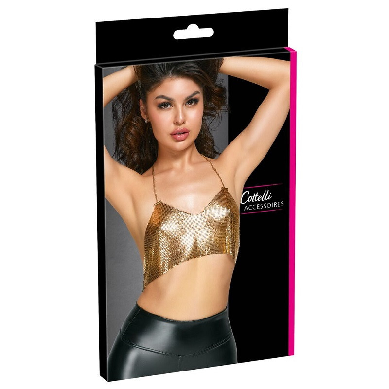 Top Metal Dorado Cotelli