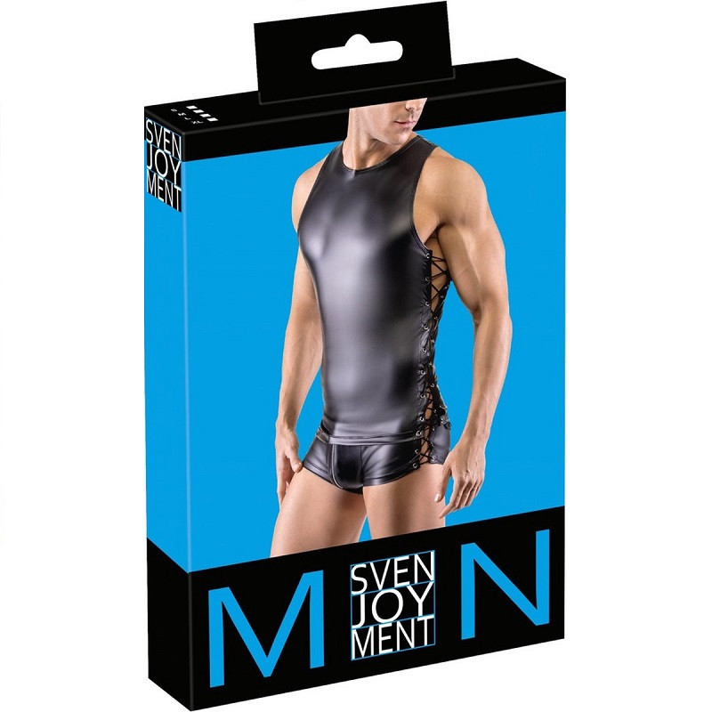 Camiseta Cordones Laterales Negra Svenjoyment