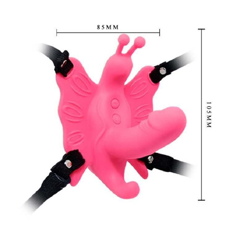 Arnés Femenino Macizo Con Vibración Silicona Mariposa Control Remoto Ultra Passionate