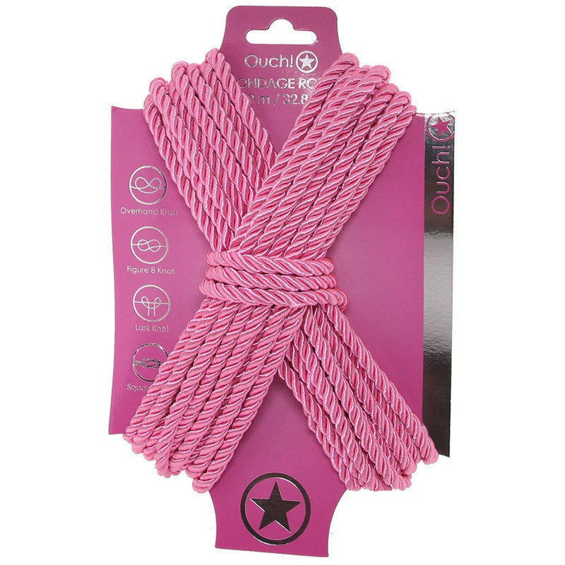 Atadura Cuerda Bondage Ouch 10 M Rosa