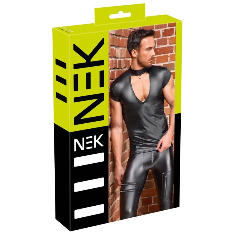 Camiseta Negra Anillo Cuello Nek