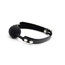 Mordaza Bola Maciza Silicona Fetish Tentation Negra