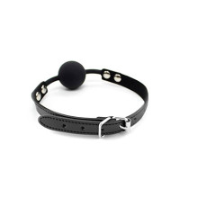 Mordaza Bola Maciza Silicona Fetish Tentation Negra