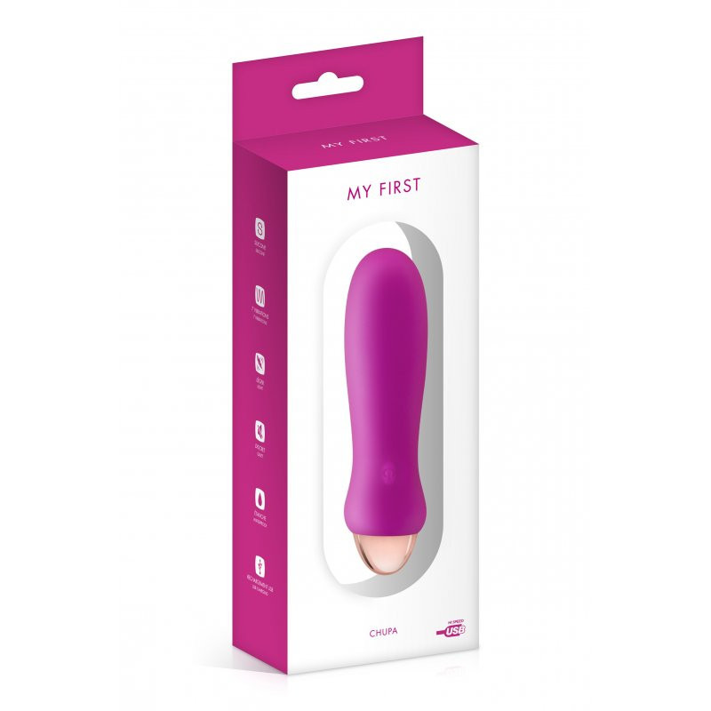 Estimulador Recargable My First Mini Vibrador Chupa Rosa