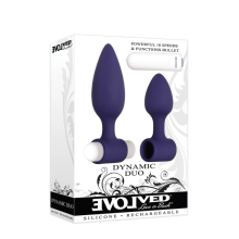Kit 2 Plugs Anales con Vibración Dynamic Duo Evolved
