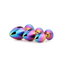 Kit 3 Plugs Anales Metal S, M, L Multicolor Dream Toys