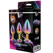 Kit 3 Plugs Anales Metal S, M, L Multicolor Dream Toys