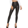 Leggings Wetlook Cintura Ancha Negro