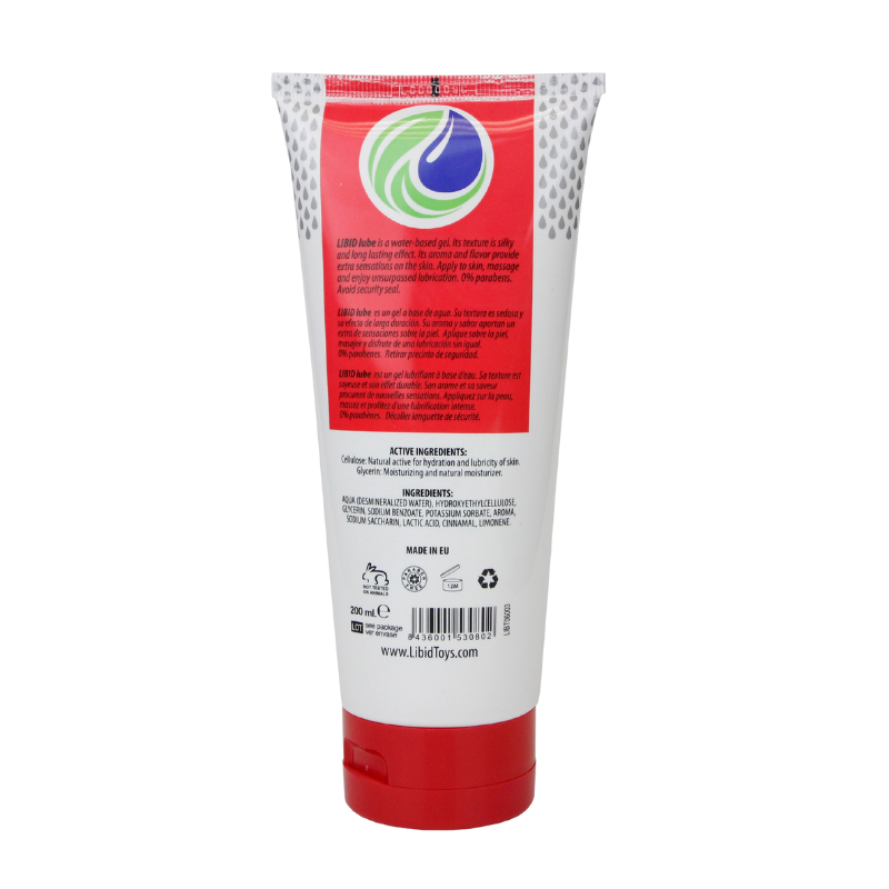 Lubricante a Base de Agua Sabor Cereza Libid 200 ml